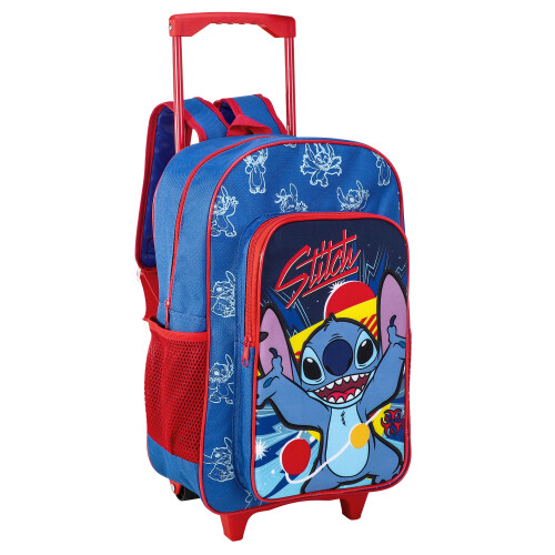 Disney Stitch Foldable Trolley Backpack Wheeled Deluxe Cabin Luggage 1
