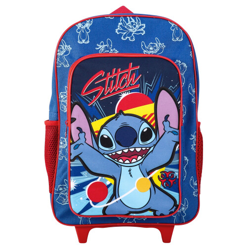Disney Stitch Foldable Trolley Backpack Wheeled Deluxe Cabin Luggage
