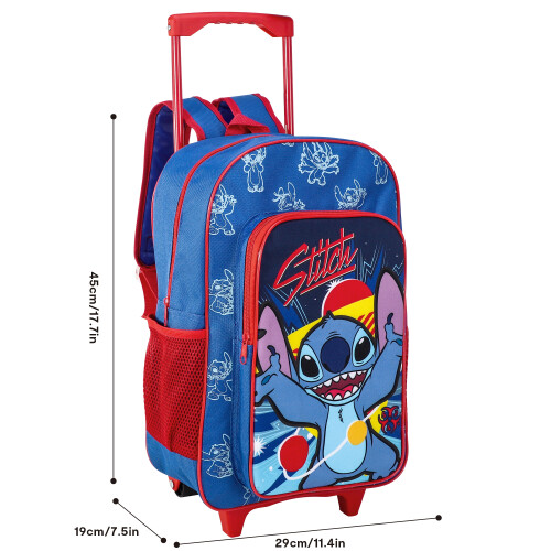 Disney Stitch Foldable Trolley Backpack Wheeled Deluxe Cabin Luggage 2