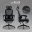 Homcom HOMCOM Mesh Ergonomic Office Chair with Lumbar Support, Headrest, Black 2