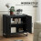 Homcom HOMCOM Modern Storage Cupboard with Adjustable Shelf and 2 Doors, Black 4