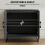 Homcom HOMCOM Modern Storage Cupboard with Adjustable Shelf and 2 Doors, Black 5
