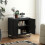 Homcom HOMCOM Modern Storage Cupboard with Adjustable Shelf and 2 Doors, Black 1
