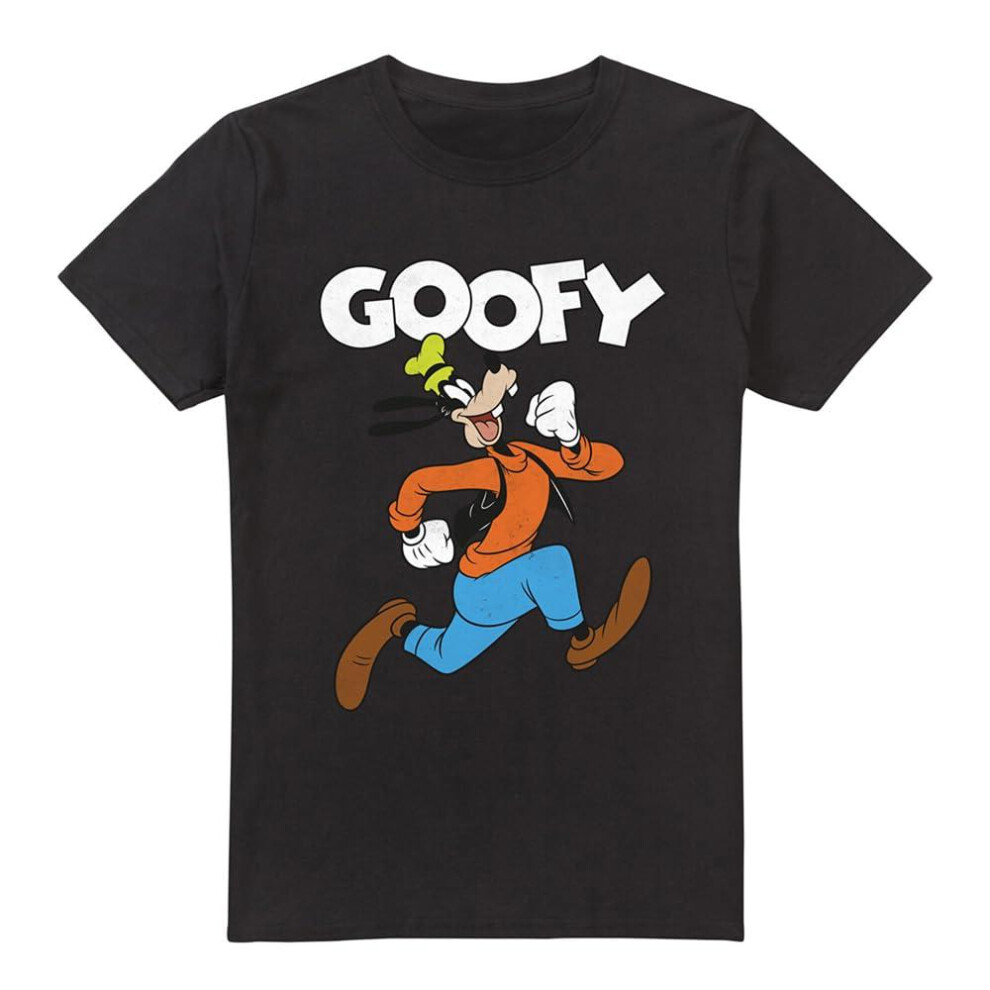 (4XL, Black) Disney Mens Mickey & Friends Hey There Goofy T-Shirt