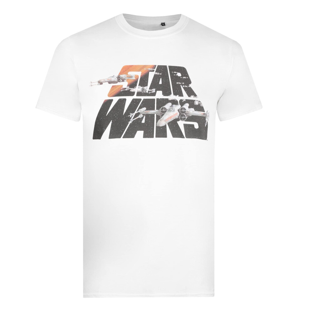 (4XL, White) Star Wars Mens Signature T-Shirt