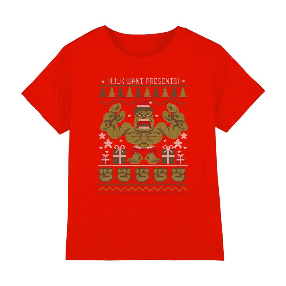 The Incredible Hulk Childrens/Kids Present Christmas T-Shirt-image-OPC-PFYHKNB-NEW
