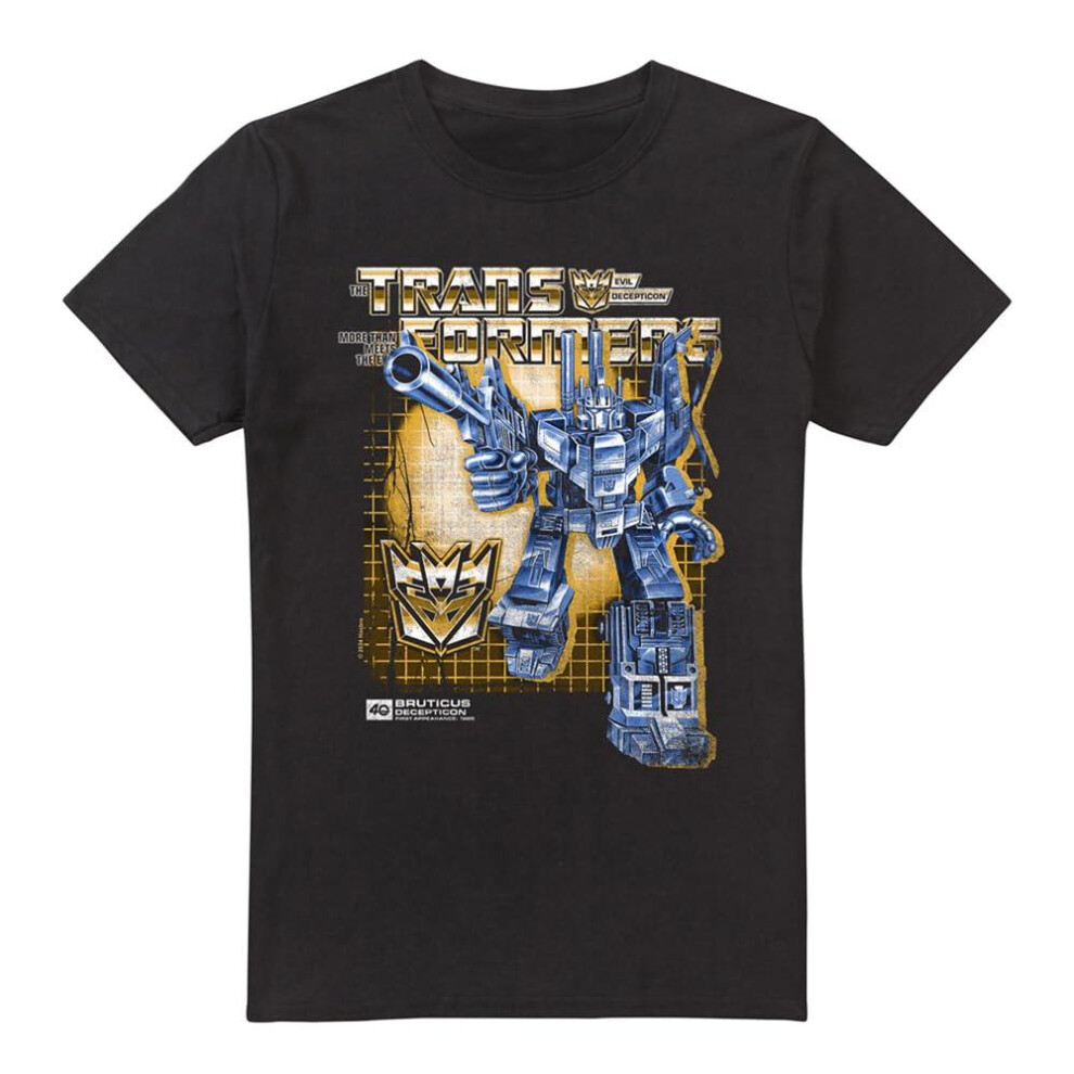 (5XL, Black) Transformers Mens Bruticus Box 40th T-Shirt