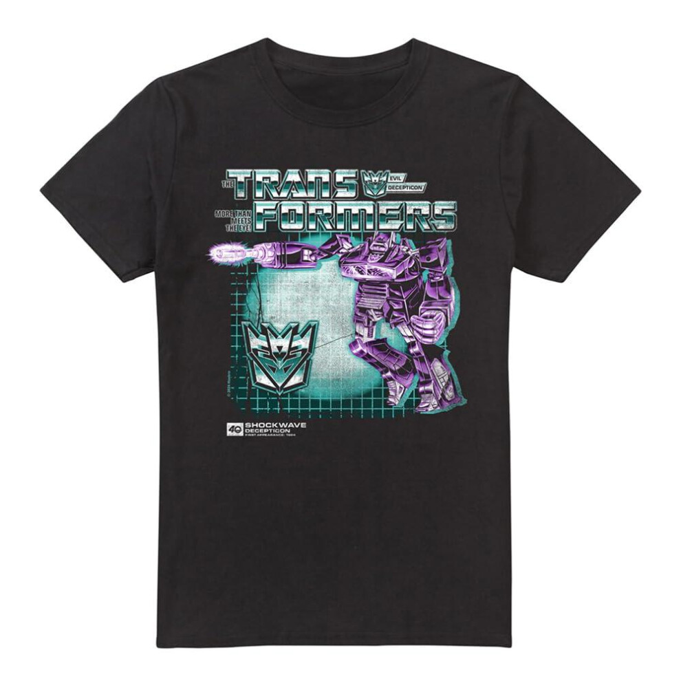 (3XL, Black) Transformers Mens Shockwave Box 40th T-Shirt