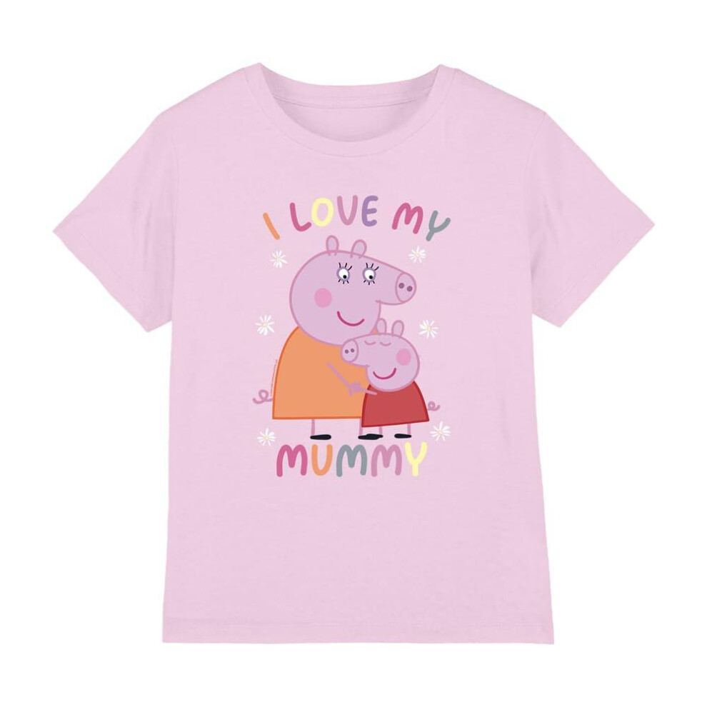 (3-4 Years, Light Pink) Peppa Pig Childrens/Kids I Love My Mummy T-Shirt