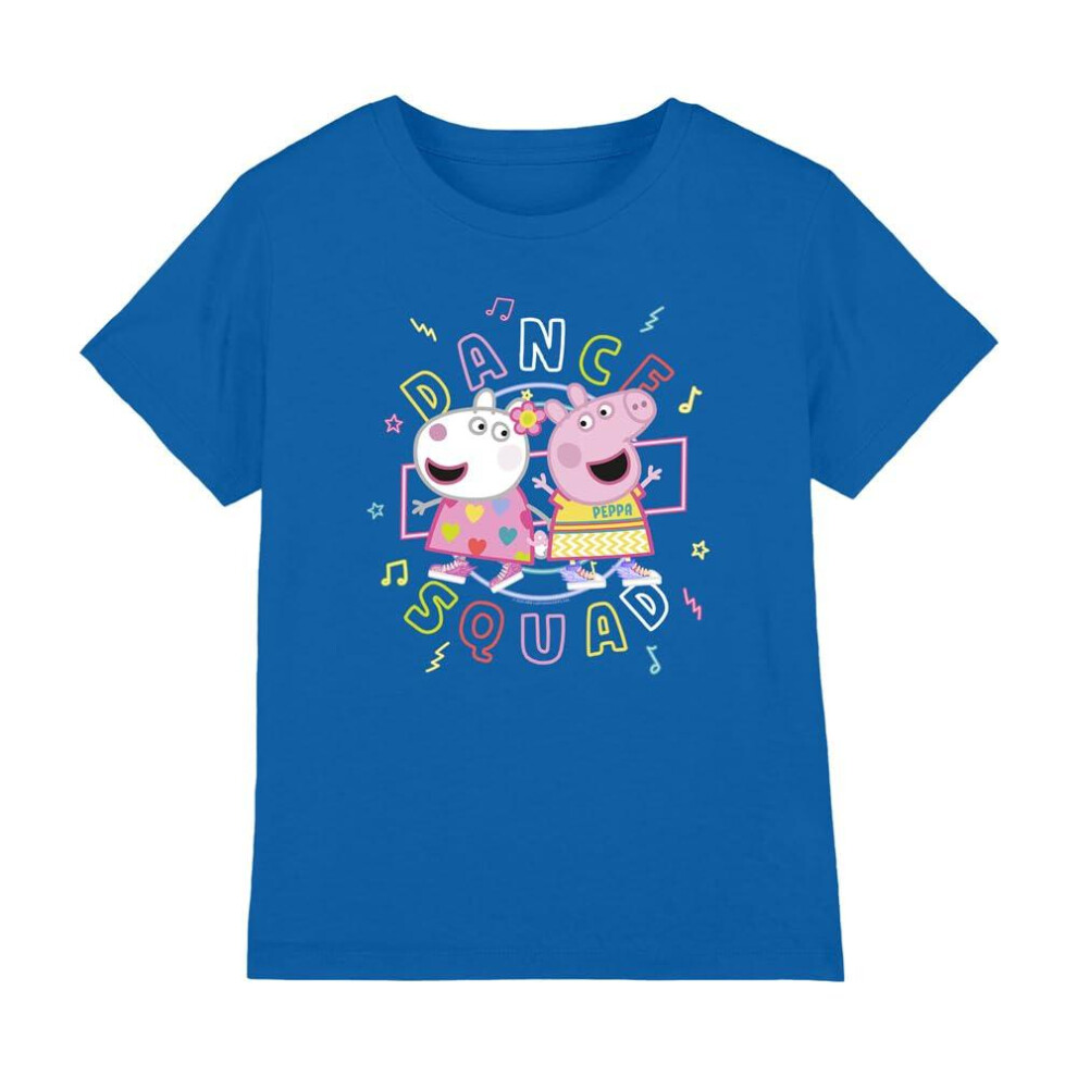 (7-8 Years, Royal Blue) Peppa Pig Childrens/Kids Dance Squad Suzy Sheep T-Shirt