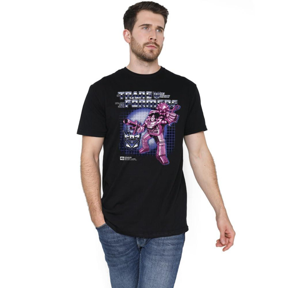 (4XL, Black) Transformers Mens Gnaw Box 40th T-Shirt