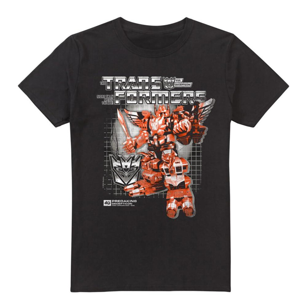 (S, Black) Transformers Mens Predaking Box 40th T-Shirt