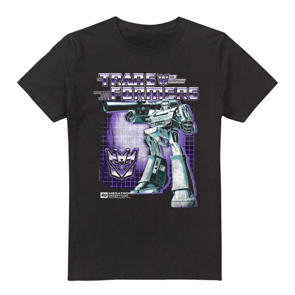 (4XL, Black) Transformers Mens Megatron 40th T-Shirt