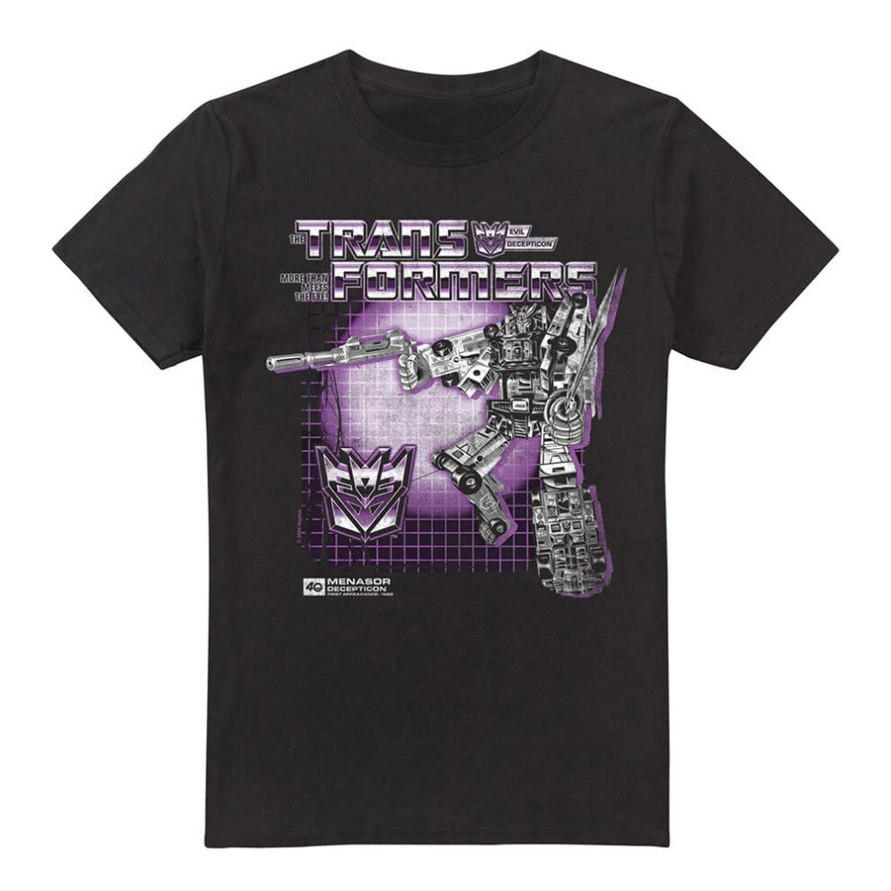 (M, Black) Transformers Mens Menasor Box 40th T-Shirt