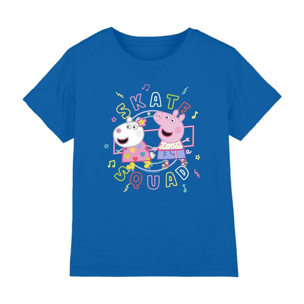 (5-6 Years, Royal Blue) Peppa Pig Childrens/Kids Skate Squad Suzy Sheep T-Shirt