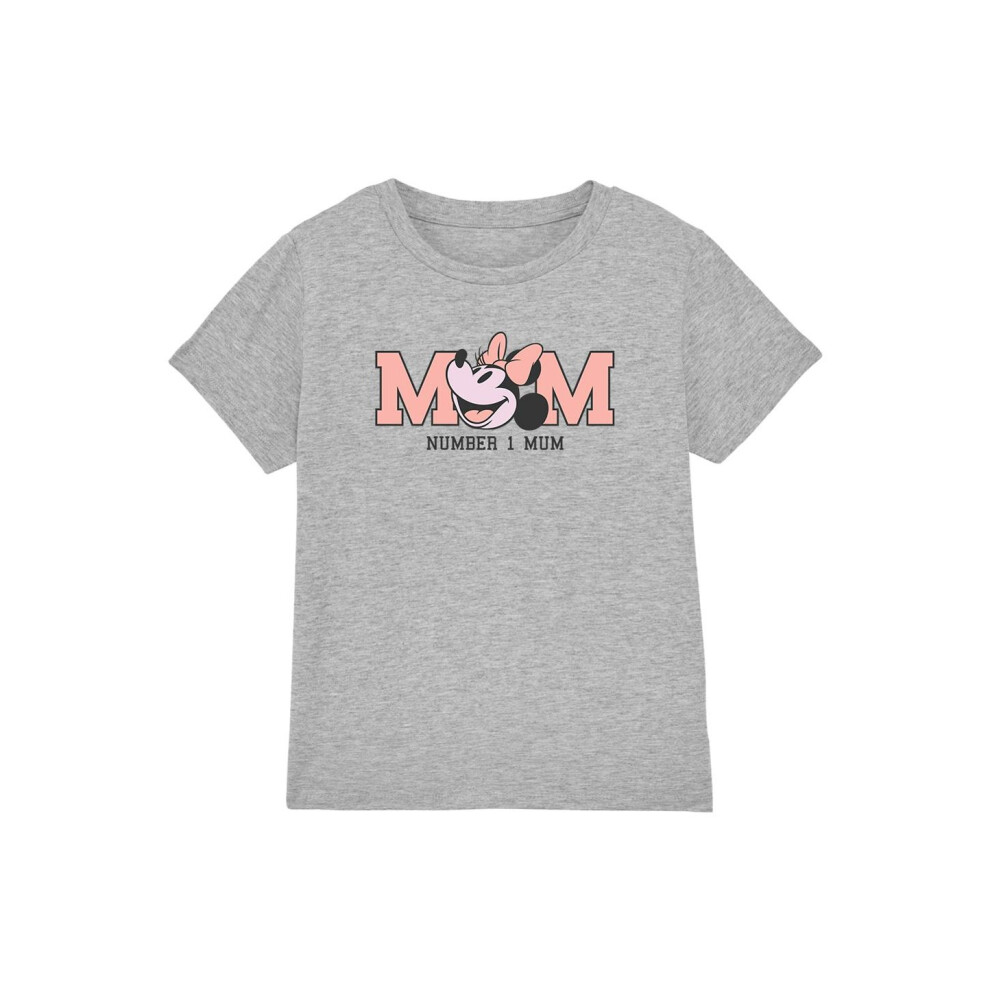 (12-13 Years, Sport Heather) Disney Childrens/Kids Number 1 Mum Minnie Mouse Mothers Day T-Shirt