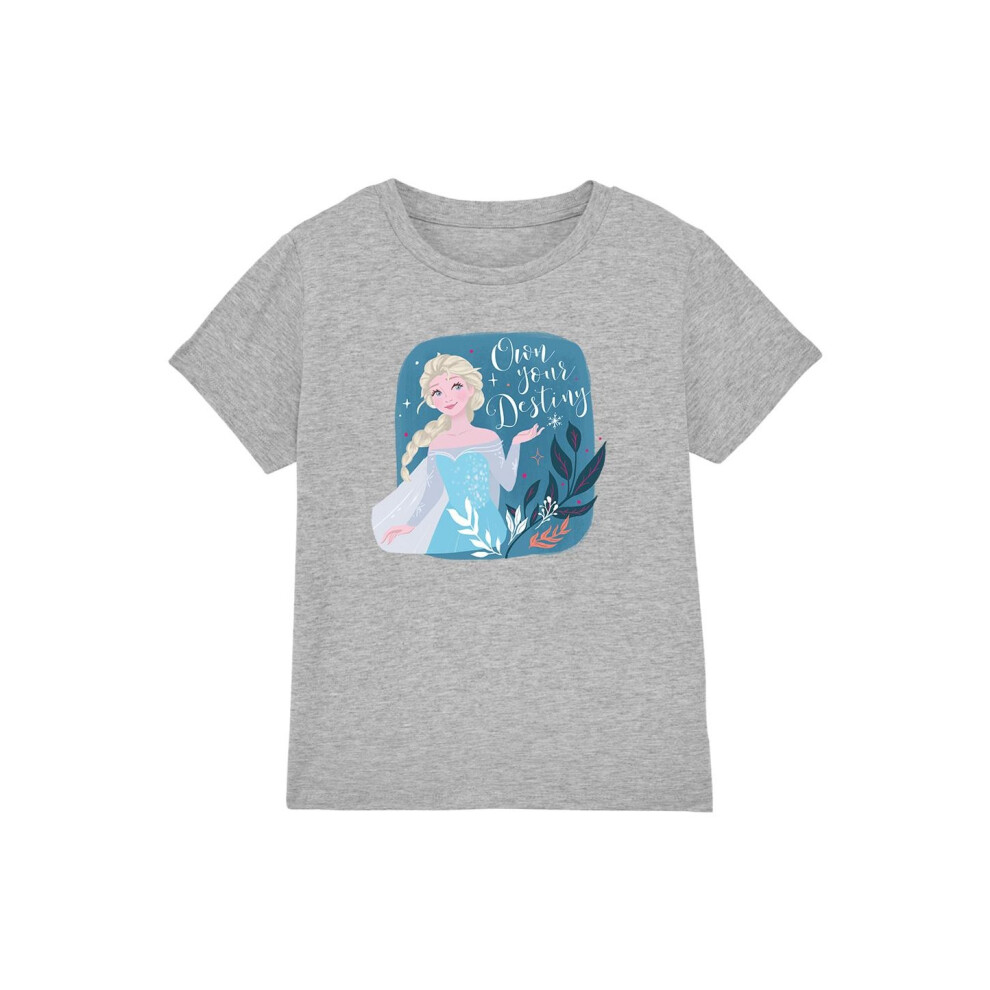 (3-4 Years, Sport Heather) Frozen Childrens/Kids Own Your Destiny Elsa T-Shirt