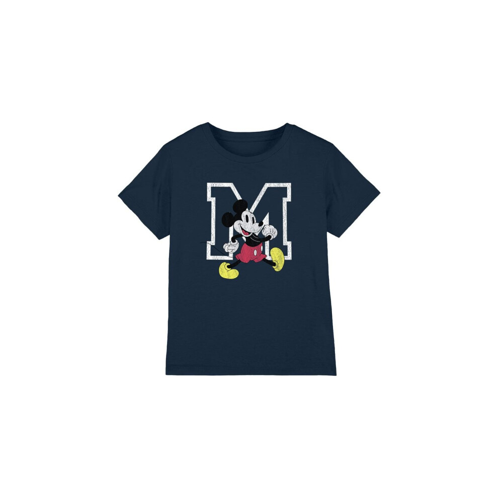 (7-8 Years, Navy) Disney Childrens/Kids Mickey Mouse Classic Walk T-Shirt