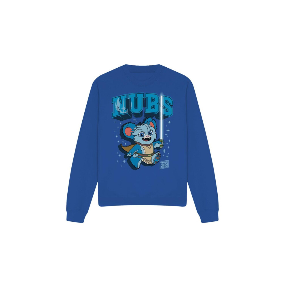 (M, Royal Blue) Star Wars Unisex Adult Young Jedi Adventure Nubs Sweatshirt