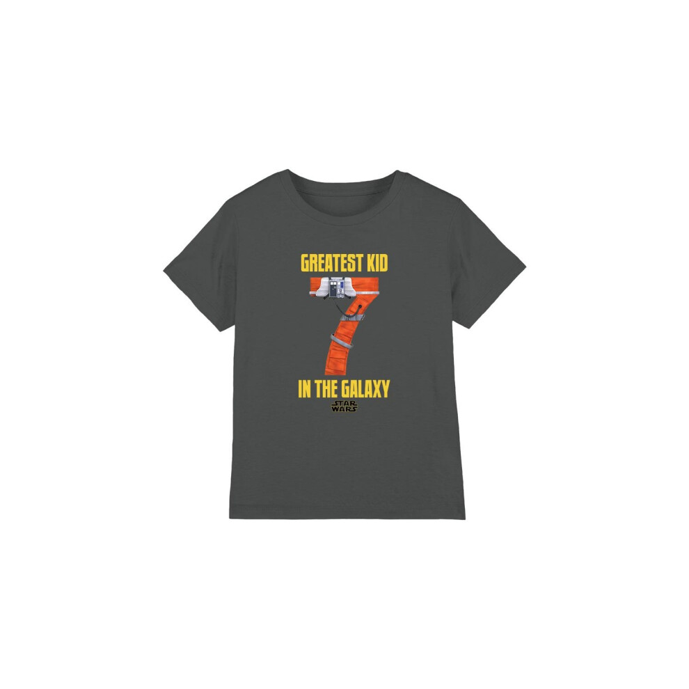 (5-6 Years, Charcoal) Star Wars Childrens/Kids Greatest Kid X-Wing Fighter T-Shirt