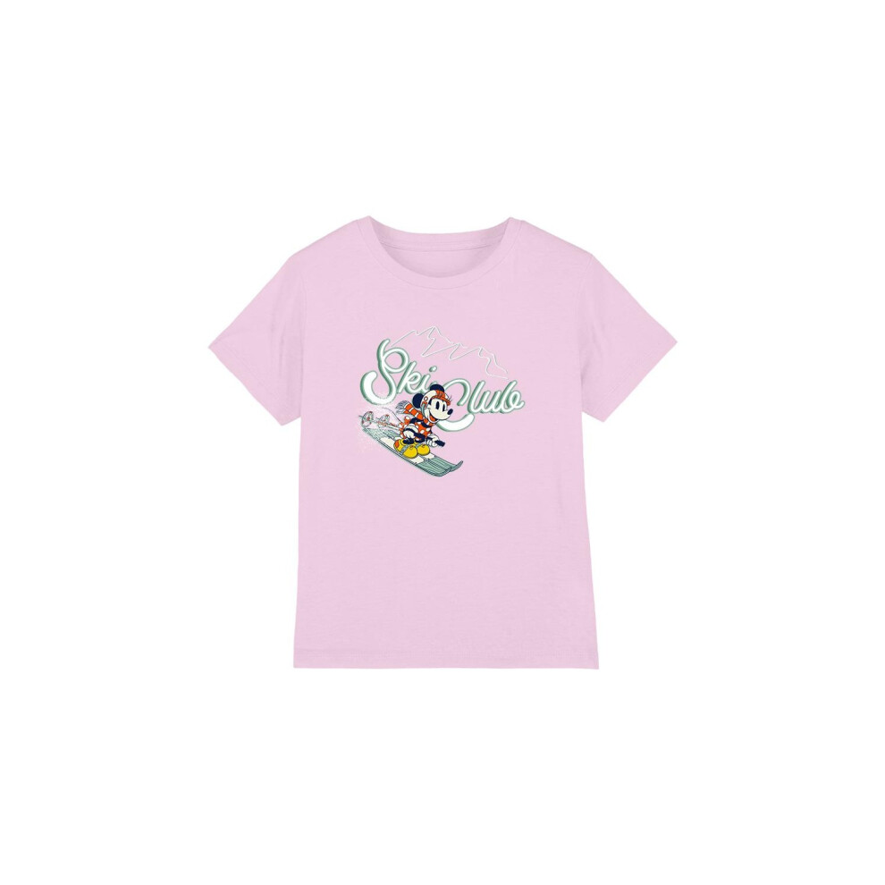 (12-13 Years, Pink) Disney Childrens/Kids Ski Club Minnie Mouse T-Shirt