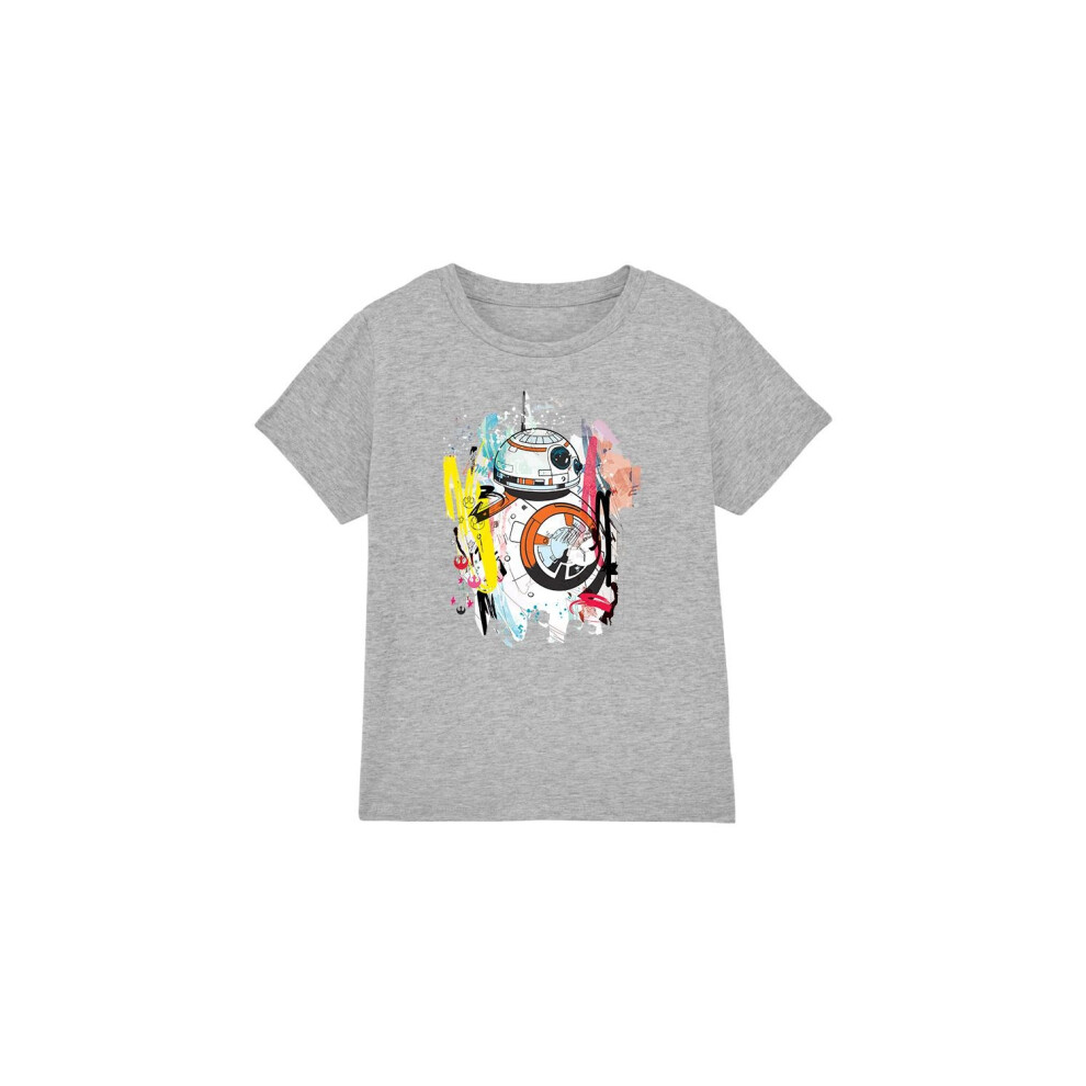 (9-10 Years, Sport Heather) Star Wars Childrens/Kids BB-8 Abstract T-Shirt