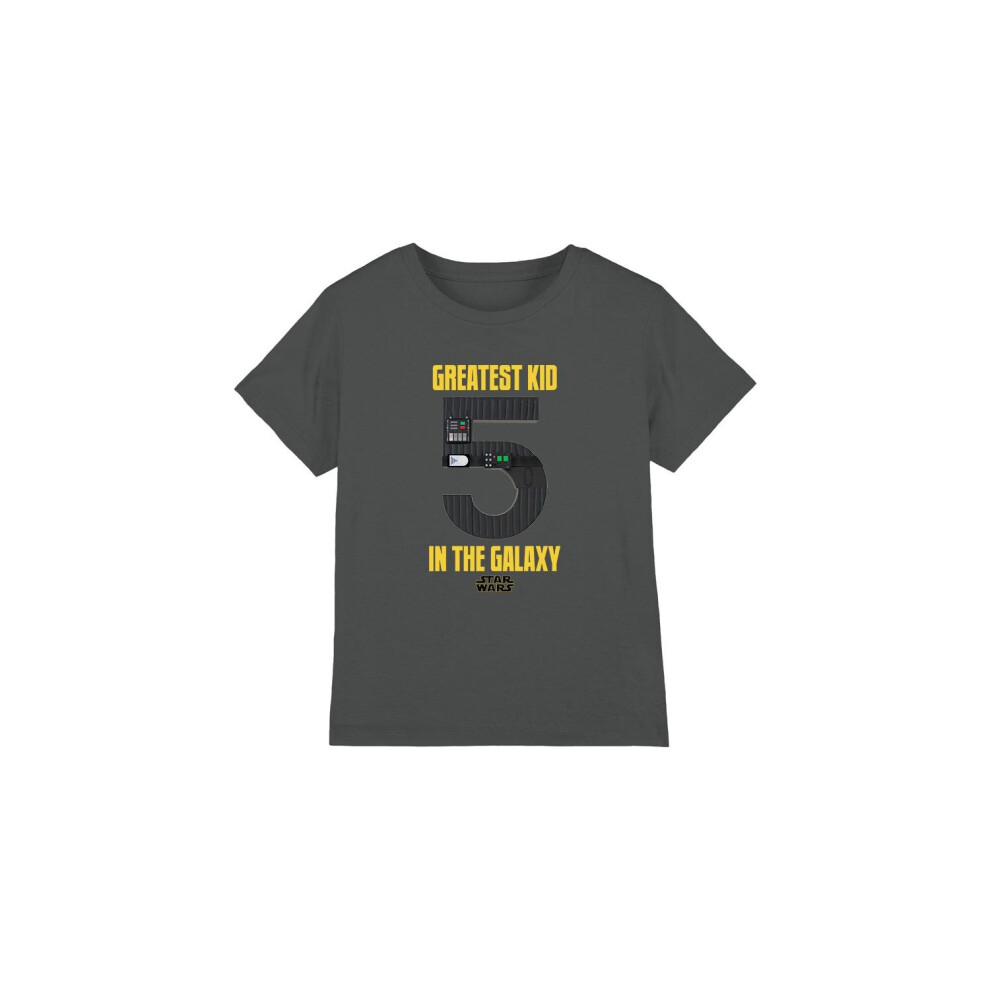 (12-13 Years, Charcoal) Star Wars Childrens/Kids Greatest Kid Darth Vader T-Shirt