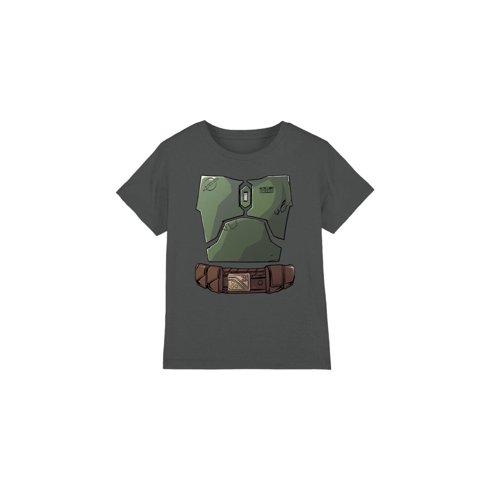 (12-13 Years, Charcoal) Star Wars Childrens/Kids Boba Fett Costume T-Shirt