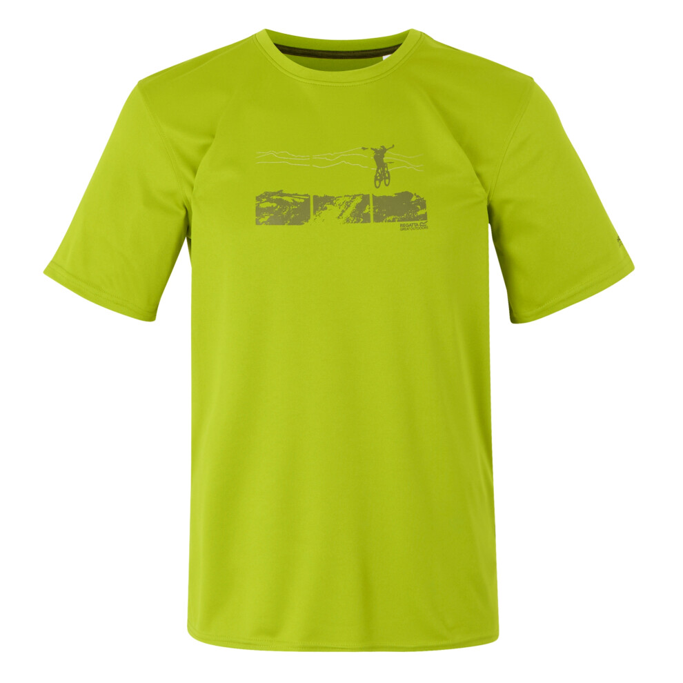 (3XL, Grenoble Green) Regatta Mens Fingal IX Bicycle T-Shirt