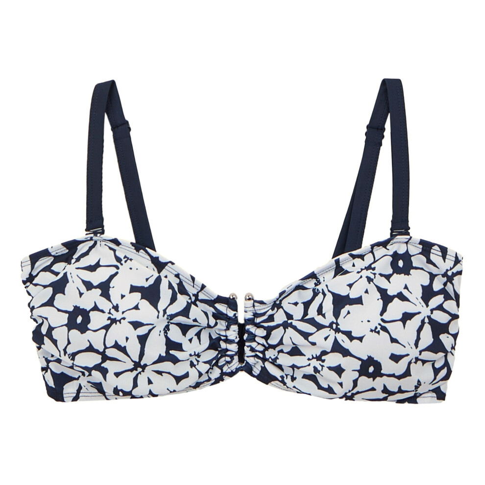 (10 UK, Navy/White) Regatta Womens/Ladies Aceana III Floral Bikini Top