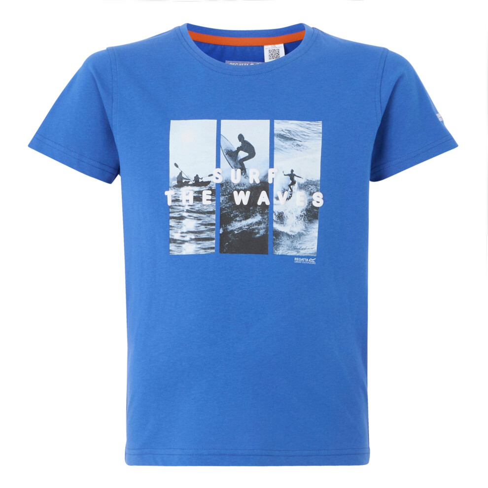 (15-16 Years, Olympian Blue) Regatta Childrens/Kids Bosley VIII Surf Print T-Shirt