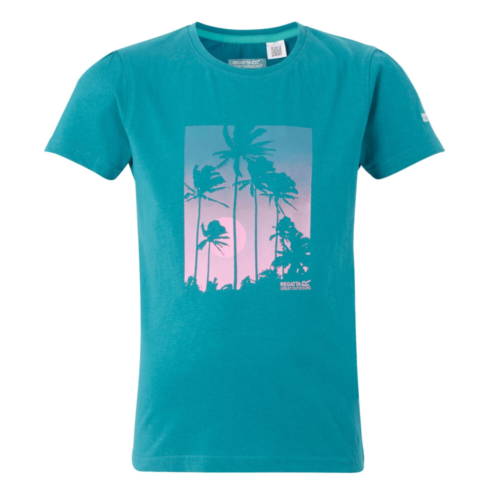 (3-4 Years, Exotic Plume) Regatta Childrens/Kids Bosley VIII Palm Tree T-Shirt