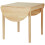 Homcom HOMCOM Foldable Dining Table, Solid Wood Drop Leaf Table, Natural 2