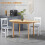 Homcom HOMCOM Foldable Dining Table, Solid Wood Drop Leaf Table, Natural 4