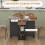 Homcom HOMCOM Foldable Dining Table, Drop Leaf Table with Storage, Rustic Brown 4