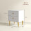 Homcom HOMCOM Modern Bedside Table with Drawer, Side Table with Metal Legs, White 3