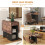 Homcom HOMCOM Foldable Dining Table, Drop Leaf Table with Storage, Rustic Brown 5