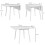 Homcom Extendable Kitchen Table for 2-4, Folding Drop Leaf Dining Table, White 3