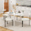 Homcom Extendable Kitchen Table for 2-4, Folding Drop Leaf Dining Table, White 7