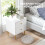 Homcom HOMCOM Modern Bedside Table with Drawer, Side Table with Metal Legs, White 7