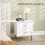 Homcom HOMCOM Modern Bedside Table with Drawer, Side Table with Metal Legs, White 4