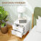 Homcom HOMCOM Modern Bedside Table with Drawer, Side Table with Metal Legs, White 5
