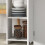 Homcom HOMCOM Foldable Dining Table, Drop Leaf Table with Storage for Kitchen, Oak 2