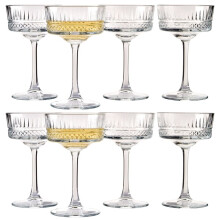 (8) Stemmed Champagne Drinking Glasses Cocktail Wine Goblets 260ml