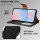 (Black) Samsung Galaxy A56 Wallet Case 2X Screen Protector 5
