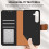 (Black) Samsung Galaxy A56 Wallet Case 2X Screen Protector 7