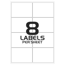 (8 labels Per A4 Sheet) A4 Labels 20 Sheets Sticky Label, Address Labels, Printer Labels, iSOUL Self Adhesive Printable A4 Sticker Paper for Printing, Laser Labels Stickers