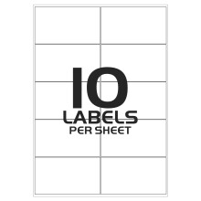 (10 labels Per A4 Sheet) A4 Labels 20 Sheets Sticky Label, Address Labels, Printer Labels, iSOUL Self Adhesive Printable A4 Sticker Paper for Printing, Laser Labels Stickers
