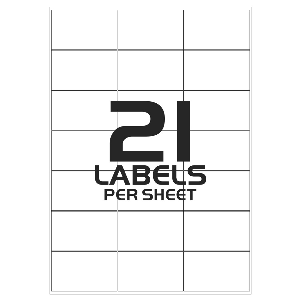 (21 labels Per A4 Sheet) A4 Labels 20 Sheets Sticky Label, Address Labels, Printer Labels, iSOUL Self Adhesive Printable A4 Sticker Paper for Printing, Laser Labels Stickers