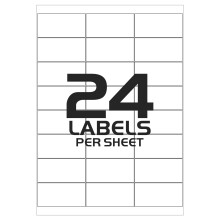 (24 labels Per A4 Sheet) A4 Labels 20 Sheets Sticky Label, Address Labels, Printer Labels, iSOUL Self Adhesive Printable A4 Sticker Paper for Printing, Laser Labels Stickers